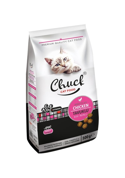 500 Gr Kuru Mama, Kedi, Tavuk Etli X 12 Adet