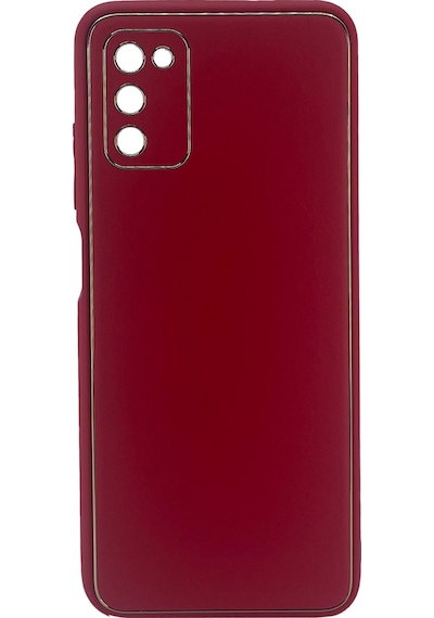 Nettech Samsung Galaxy A03s Uyumlu Coco Leather Seri Arka Koruma Kılıf - Siyah Siyah
