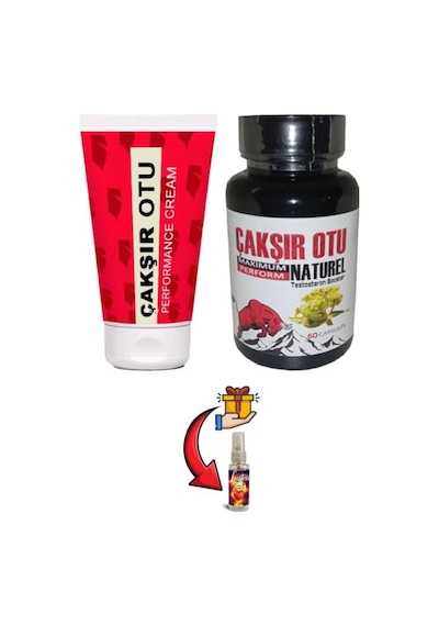 Çakşır Otu Set Erkeklere Özel Ürünü Doğal Dstklyci 60lı+lustra Masaj Yağı