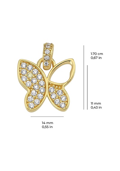 Goldkupe 14 Ayar Altın Kelebek Kolye Ucu 1,27 Gr-3307