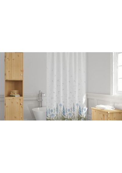 Evdy Banyo Duş Perdesi 2558 Model Çift Kanat 2X100X200Cm Çok Renkli