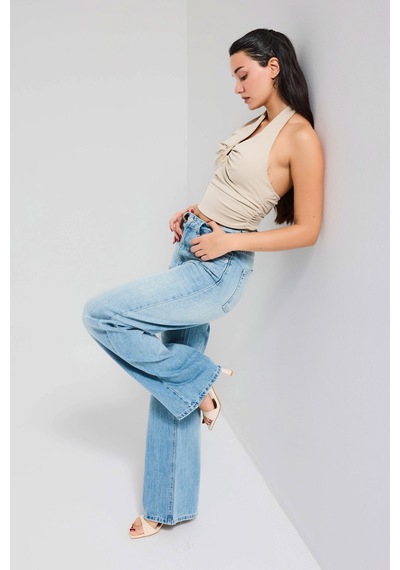 Itsbasic Kadın Kot Rengi 4s6-32 Straight Fit Yüksek Bel Denim Jean Itsbasic Kadın Kot Rengi 4s6-32 Straight Fit Yüksek Bel Denim Jean