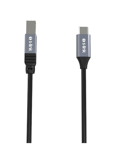 S-link Sl-u2004 Usb2.0 1.5m Metal Başlıklı Siyah Yazıcı Kablosu