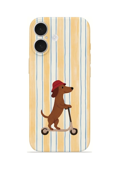 Apple iPhone Uyumlu 17 Vorian İnce Kamera Korumalı Mika Kılıf Dachshund Riviera Dachshund Riviera Mika