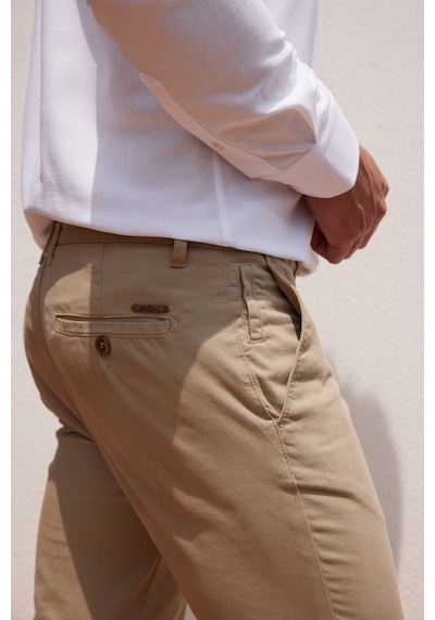 AC&Co / Altınyıldız Classics Erkek Bej Slim Fit Dar Kesim Pamuklu Esnek Rahat Chino Pantolon Bej AC&Co / Altınyıldız Classics Erkek Bej Slim Fit Dar Kesim Pamuklu Esnek Rahat Chino Pantolon Bej