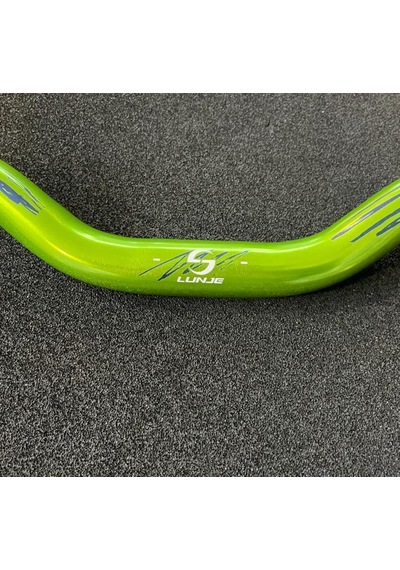 Lunje 78 Cm 35 Rise Açılı Alüminyum 31,8mm Mtb Freeride Gidon Bisiklet Gidonu Direksiyonu Yeşil