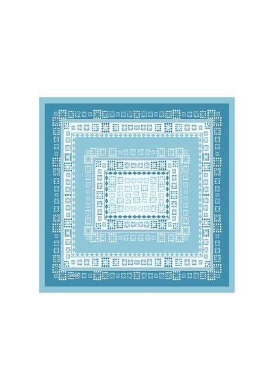 Arancia Turkuaz 90x90 İpek Twill Eşarp Turkuaz Turkuaz