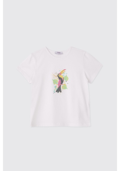 Panço Kız Çocuk Şort Tişört 2'li Fuşya Alt Üst Takım 2611gk17014 Pembe