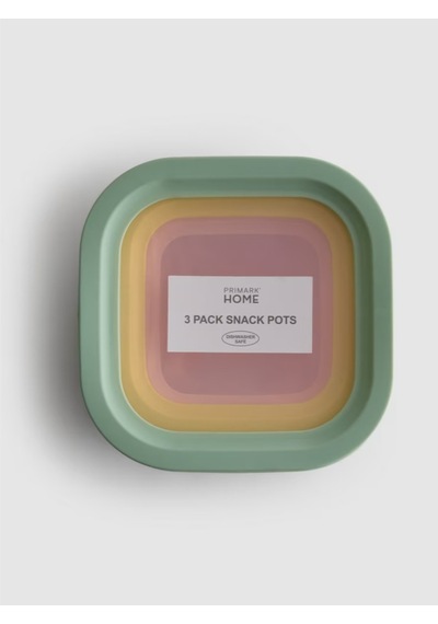 Primark Home Pastel Renkli 3'lü Saklama Kabı Çok Renkli