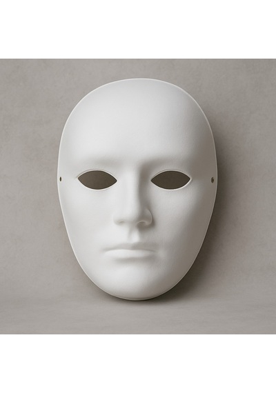 Beyaz Maske Ve Siyah Kapüşonlu Pelerin Gizemli Kostüm Kombinasyonu Seti - 120 Cm