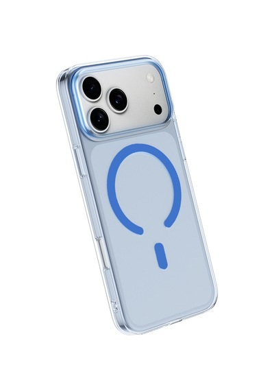 Apple İphone 18 Pro Combo Sert Şeffaf Magsafe Kapak - Açık Mavi