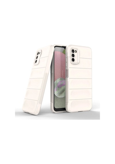 Samsung Uyumlu Galaxy A03s Kılıf Optimum Silikon Krem,