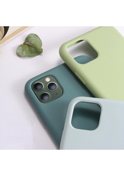 Apple Uyumlu iPhone 11 Pro Max 6.5 JacquenIçi Kadife Silikon Kilif 264633119 - Kampanya-Renk / Cam Ekran Koruyucu(+15)-Lacivert