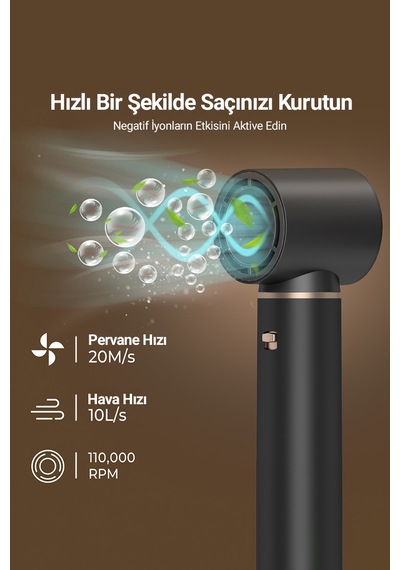 VeryFit WT638 5 in 1 Hava Üflemeli Saç Düzleştirici Şekillendirici ve Saç Kurutma Fön Makinesi Bakım Seti