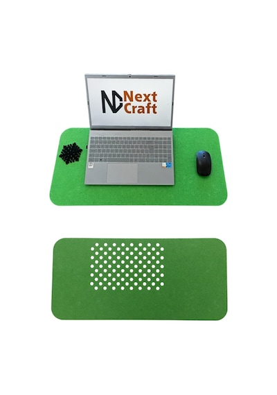 Keçe Bilgisayar Mouse Pedi Masa Üstü Düzenleyici Mat 70x32 Cm Yeşil