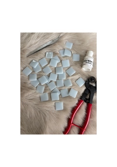 Sanatsal Mozaik Bulut Mavi 2,5x2,5cm Mozaik Sanatı Malzeme 100gr