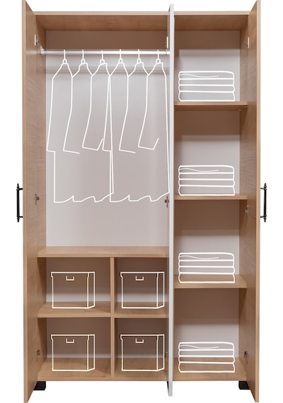 Ranza, Aura Ranza Karyola Masa 3 Kapaklı Dolap + 2 Comfort Yatak 90 X 190 CM