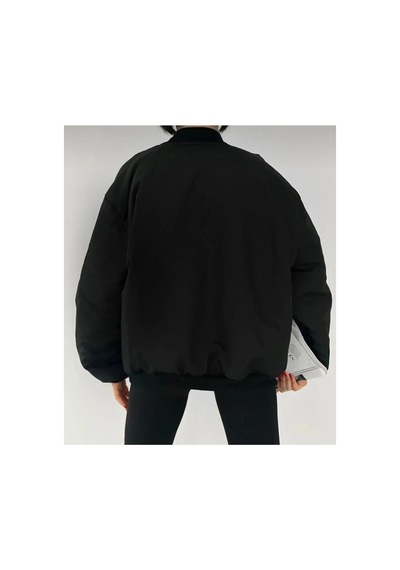 Voxx Unisex Bomber Kolej Ceket Siyah Siyah