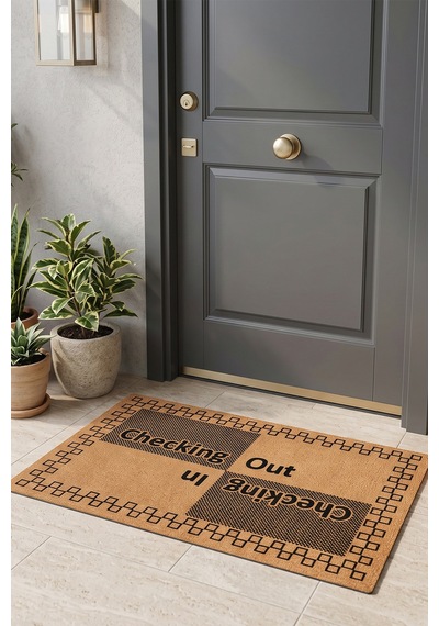 Villadia Home Textile Kapı Önü Paspası Kaymaz Taban Dekoratif Paspas Ev Giriş Antre İç Ve Dış Mekan Paspası 45x70 Cm 7ypycoco
