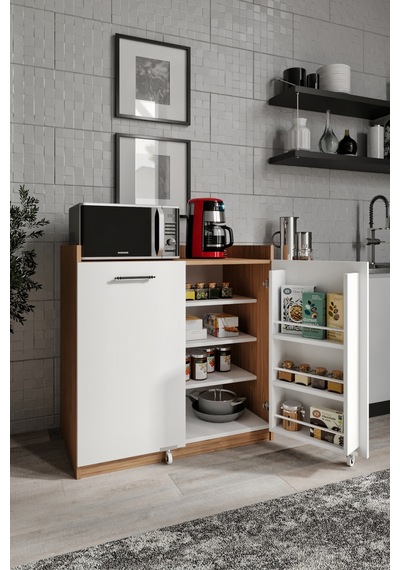 Zeyna 2 Kapaklı 13 Bölmeli Çok Amaçlı Erzak Dolabı