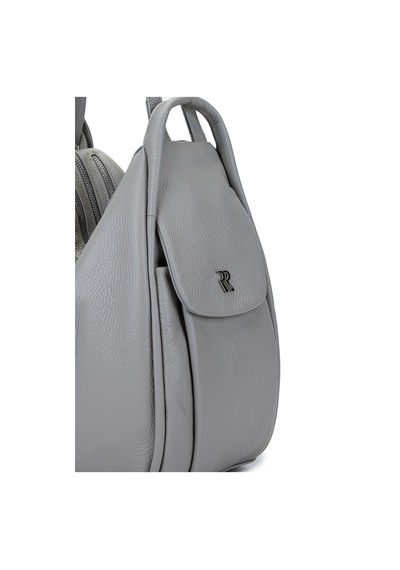 Bruno Shoes Bruno Rossi Bag Kadın Hakiki Deri Buz Beyazı Sırt & Omuz Çantası 1048 Mlx14g Bn Cnt Sk25-26 Ghıaccıo Gri