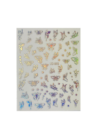 Nail Art Sticker Kendinden Yapışkanlı, Tırnak Süsleme, Tırnak Dövmesi Stikır 868 Gümüş-868