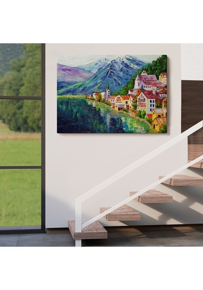 Es10 Dekoratif Baskı Sukulent Kanvas Tablo (95 x 165) HS-3438-3