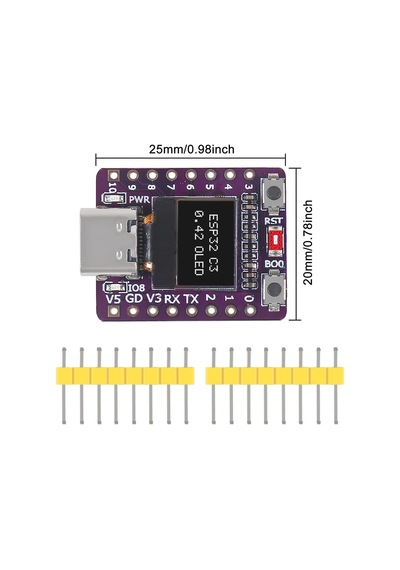 Esp32 C3 0.42inch Oled Lcd Super Mini Geliştirme Kartı Wifi Bluetooth Type-c Usb