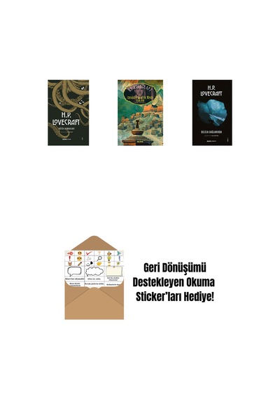 H.p. Lovecraft - Bütün Romanları Ciltli + Charles Dexter Ward Vakası + Delilik Dağlarında + Okuma Sticker'ları