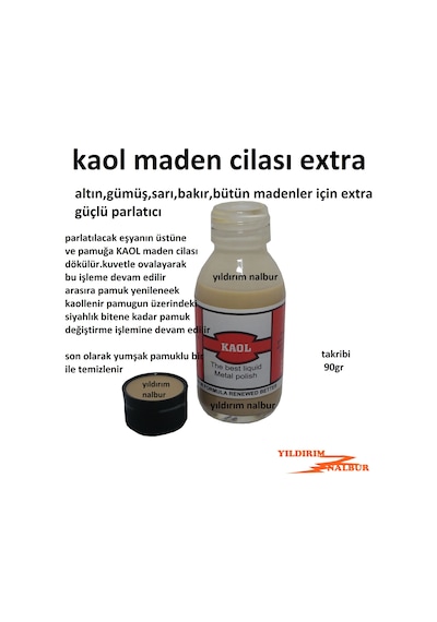 Kaol Extra Gümüş Parlatıcı Kavil Vikaul Maden Parlatıcı Krom Prin