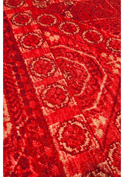Afghan Antik Desenli Otantik Görünümlü Esoteric Vintage Kırmızı Halı Af03