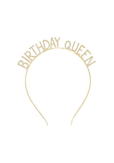 Taşlı Taç Birthday Queen - Altın Tüm Yaşlar
