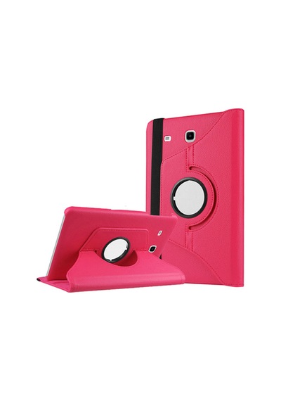 Galaxy Uyumlu  Tab E T560 9.6 Frm Dönebilen Standlı Kılıf-kırmızı Arka Kapak