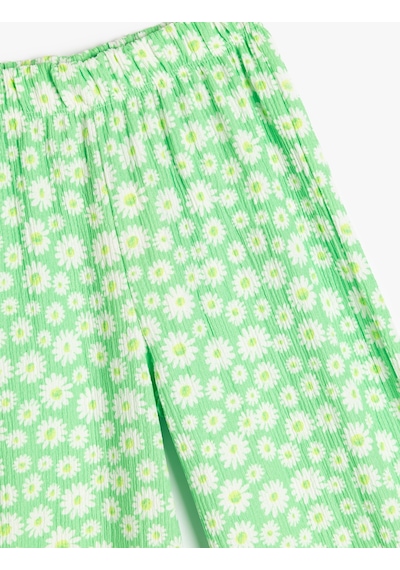 Koton Bol Paça Pantolon Çiçekli Beli Lastikli Dokulu Yeşil Desenli 4skg40272ak Yeşil Desenli Yeşil Koton Bol Paça Pantolon Çiçekli Beli Lastikli Dokulu Yeşil Desenli 4skg40272ak Yeşil Desenli Yeşil