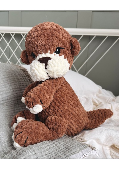 Mabel The Otter Peluş Oyuncak Beyaz - Kahverengi