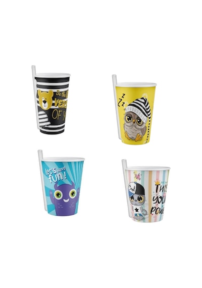 Kendinden Pipetli Bardak 400 Ml 1 Adet Çok Renkli