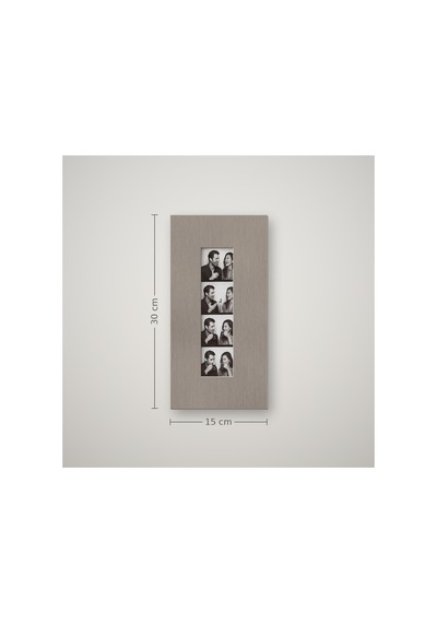 Dizör Photobooth Fotoğraf Çerçevesi 304 Paslanmaz Çelik, Fırçalı, Şerit Fotoğraf Duvar Çerçevesi