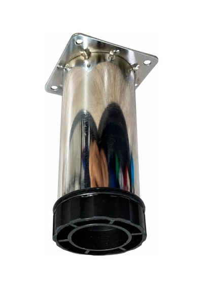 Cateksss Tablalı Ayarlı Metal Dolap Tezgah Baza Koltuk Kanepe Ayağı Krom Çap:51 Mm 12 Cm - 35 Li Paket