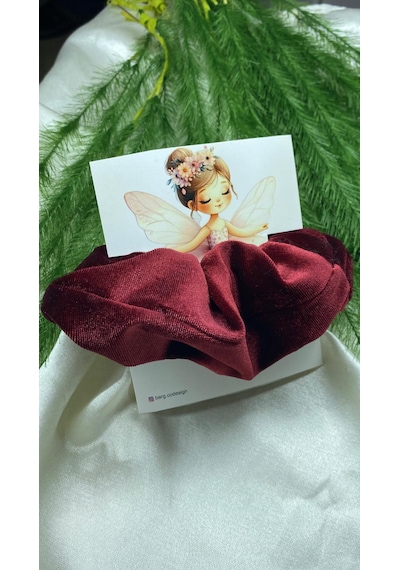 Bride Düğün Kına Nişan Doğum Günü Hedeliği Kadife / Saten Saç Lastiği Bordo