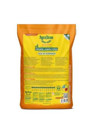 Ayrex Agragron Çim Gübresi 20 Kg Vegan Lawn Food%100 Bitkisel Menşeli Çim Gübresi/doğal Çim Coşturan Gübre Alma 0,250