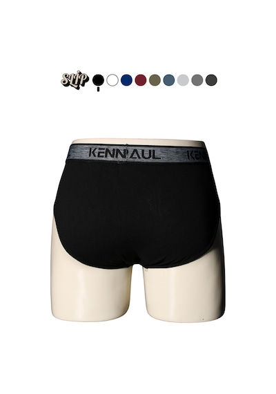 Kp 10'lu Erkek Düz Pamuklu Siyah Boxer Slip Boxer Siyah