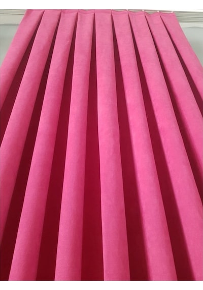 Evdepo Home Deniz Soft Pileli Fon Perde Fuşya