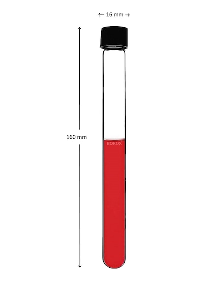 Borox Vida Kapaklı Deney Tüpü 16 x 160 MM