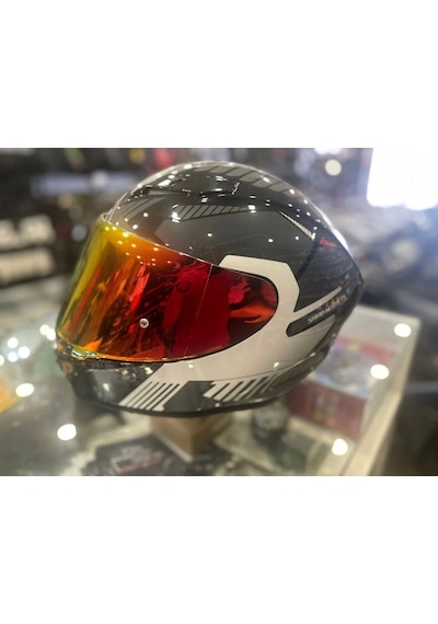 Shiro Kask Shiro Sh-870 Fighter Typhoon Motosiket Kaskı Gri - Siyah