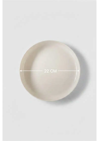 6'lı Toledo Çukur Tabak 22cm Krem Rinart