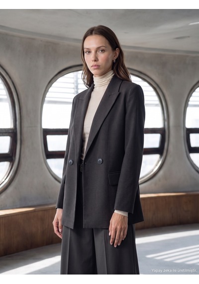 Dilvin 60821 Blazer Ceket-kahve