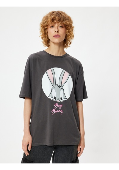 Koton Bugs Bunny Oversize Tişört Arkası Baskılı Bisiklet Yaka Kısa Kollu Lisanslı Antrasit 5wal10330ık Antrasit Koton Bugs Bunny Oversize Tişört Arkası Baskılı Bisiklet Yaka Kısa Kollu Lisanslı Antrasit 5wal10330ık Antrasit