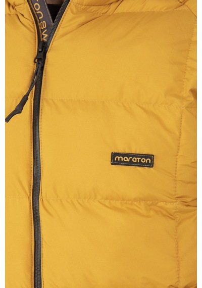 Maraton Sportswear Regular Erkek Kapşonlu Uzun Kol Basic Safran Mont 21259-safran Safran