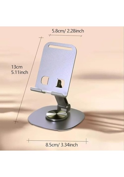 Ayrex Ht-72 Metal Masa Üstü Telefon Tutucu Alüminyum 360 Derece Dönebilir Tablet Standı Lila Diğer