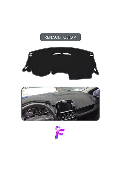 Renault Clio 4 Uyumlu Torpido Örtüsü Araca Özel Üretim Kolay Montaj Torpido Kılıf Koruma A26